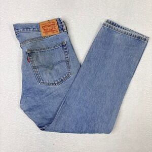 Levi Strauss Co 505 Mens 35x30 Medium Wash Straight Denim Jeans Measures 36x28